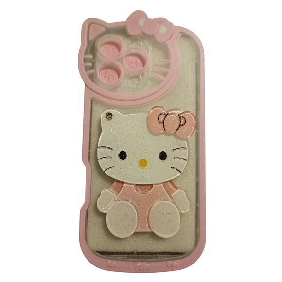 iPhone 16 Pro Max Kawaii Cartoon Cute Pink Phone Case with Mirror - Picture 1 of 6